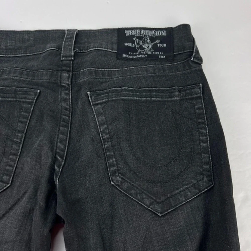 VTG True Religion Section Straight Flap‎ Pockets Jeans Mens Made In USA 30X33